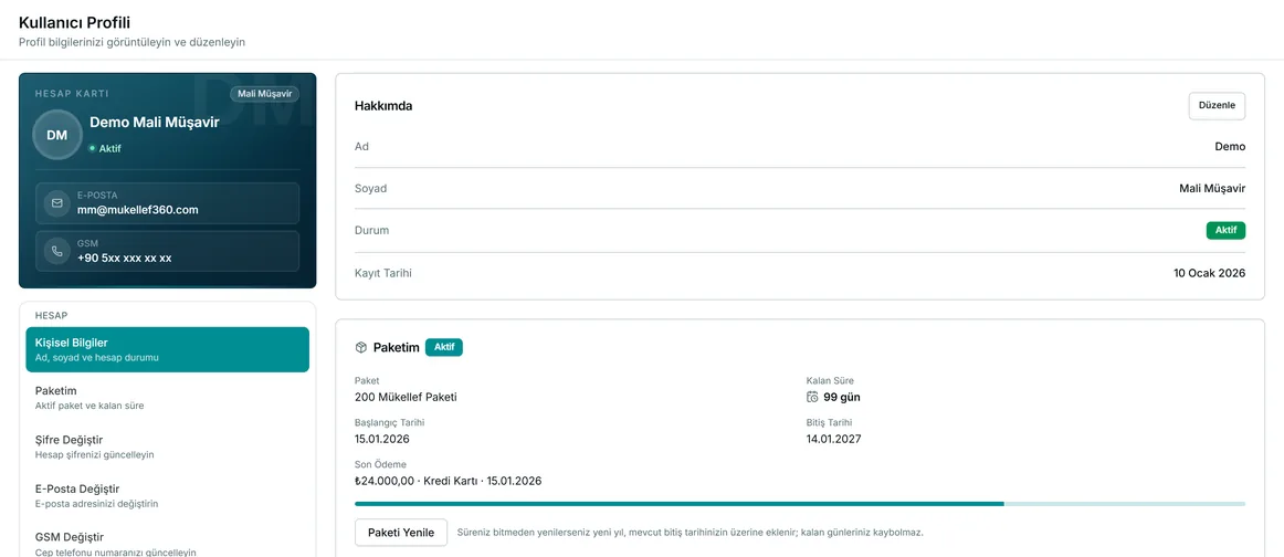 SMS doğrulama kodu: Netgsm SMS doğrulaması Mükellef360 panelinde