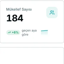 Mükellef sayısı özet kartı